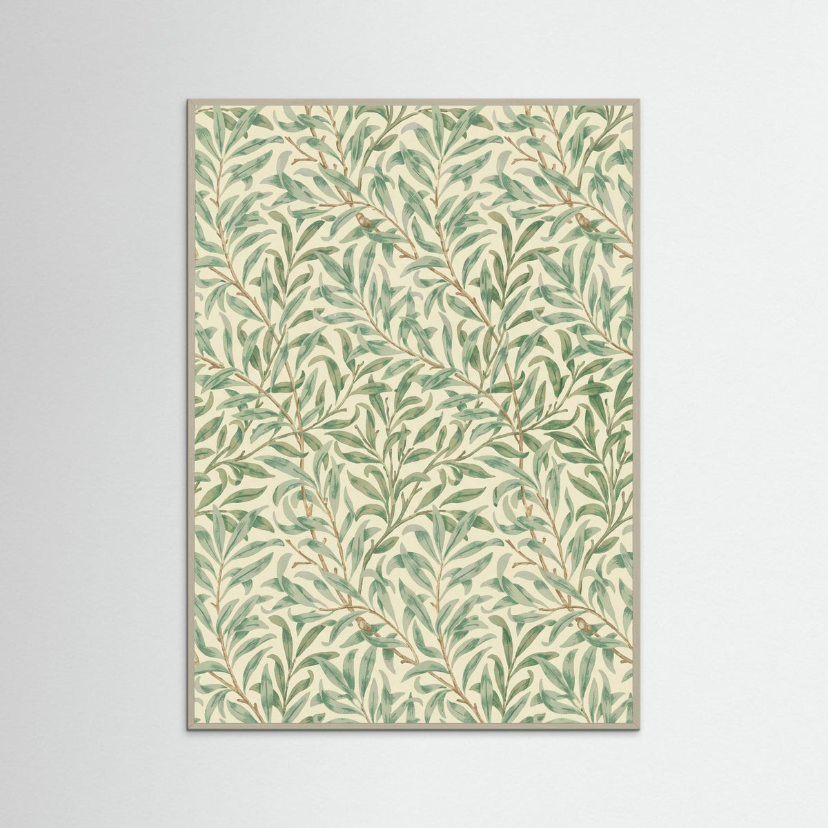 Grey Wood Willow Boughs Motif