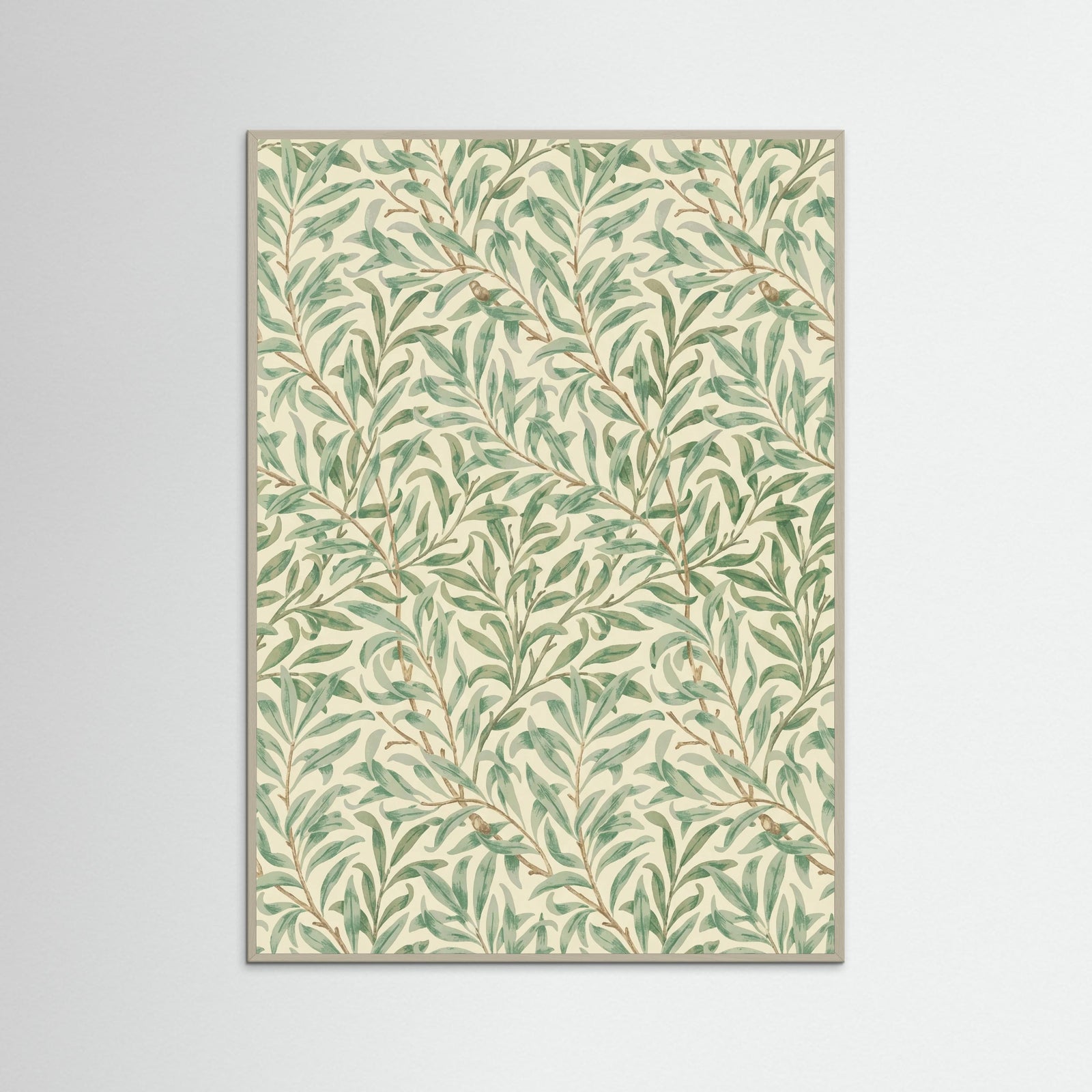 Grey Wood Willow Boughs Motif