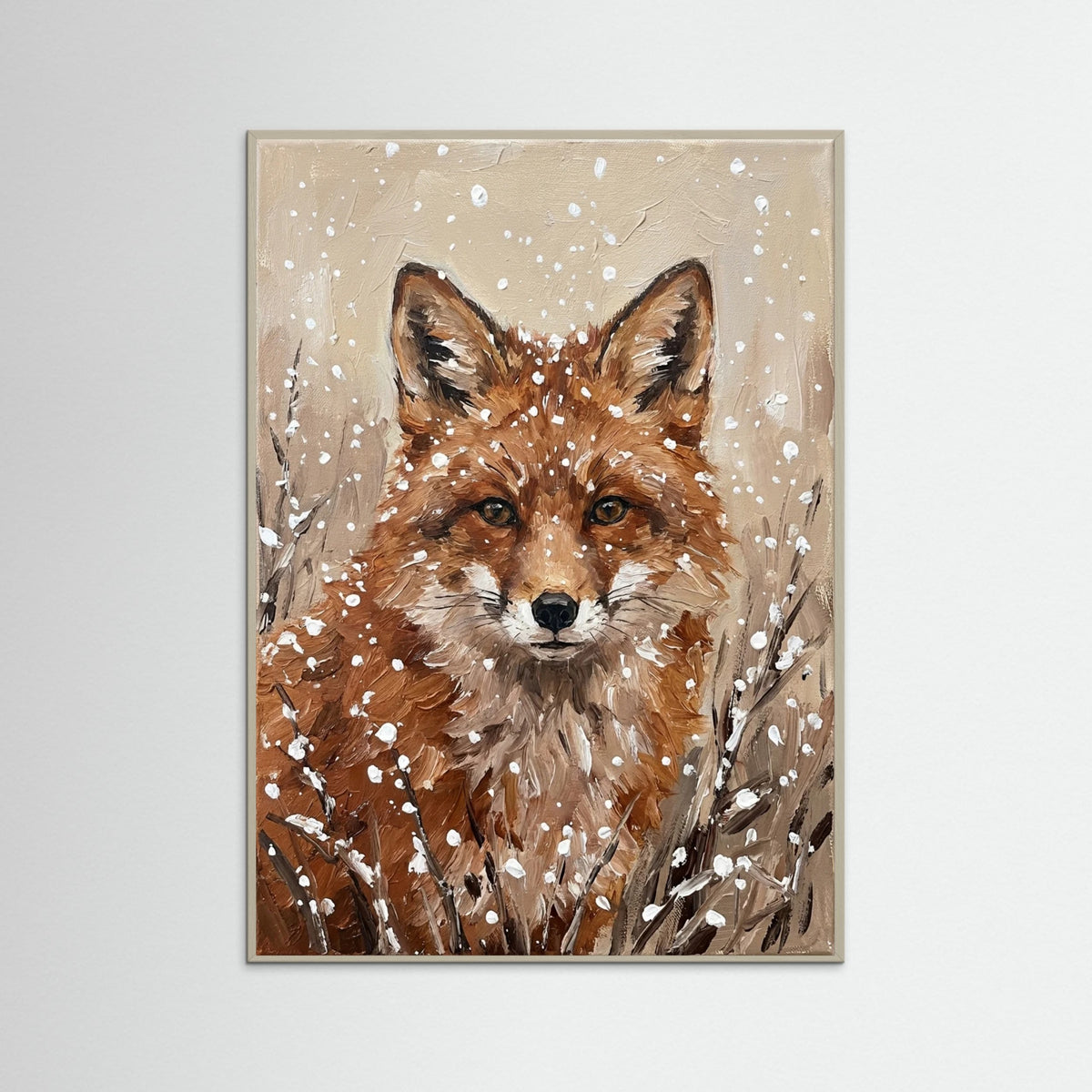 Grey Wood Winter Fawn