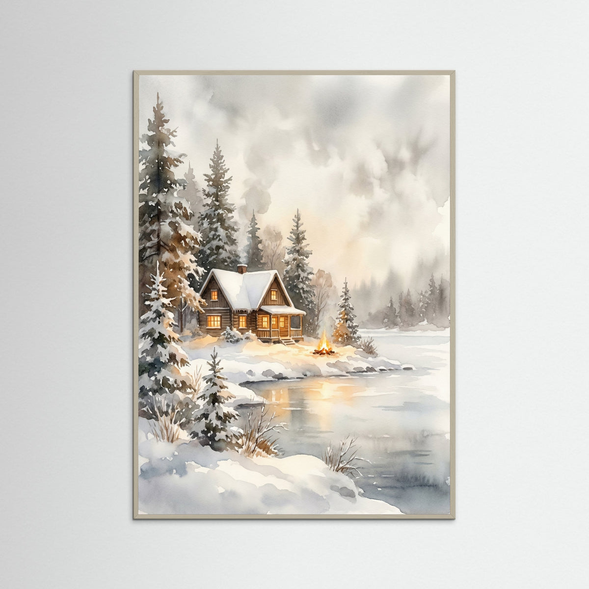 Grey Wood Winter Glow