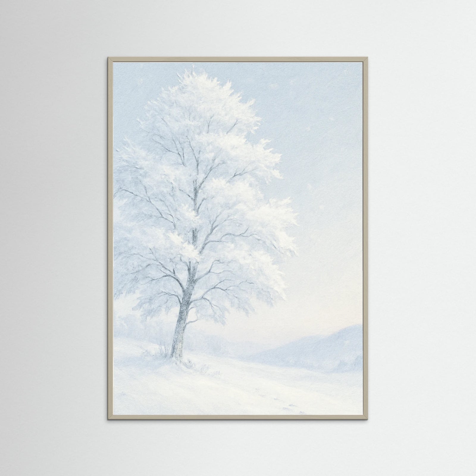 Grey Wood Winter Serenity