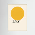 Grey Wood Workers Yellow Sphere