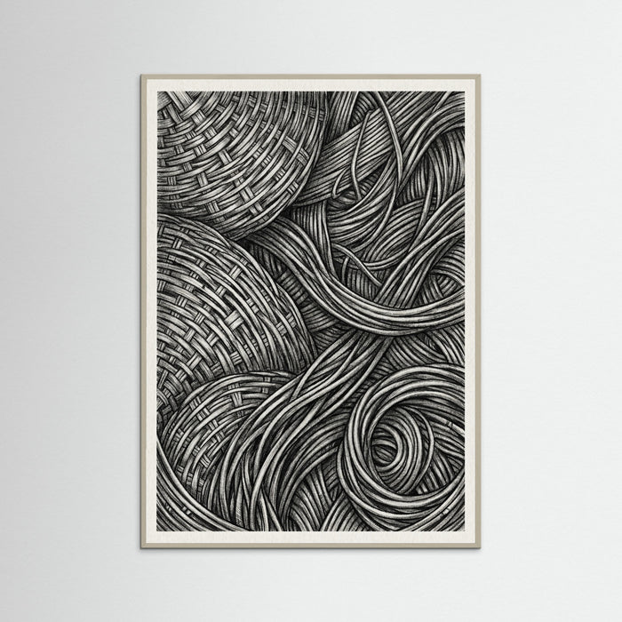 Grey Wood Woven Folds
