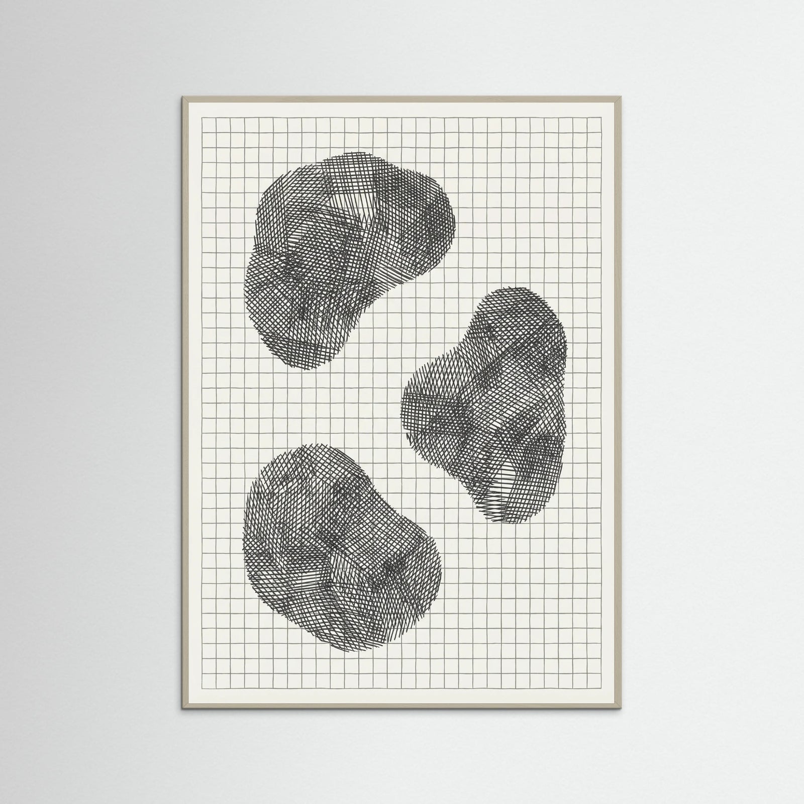 Grey Wood Woven Form