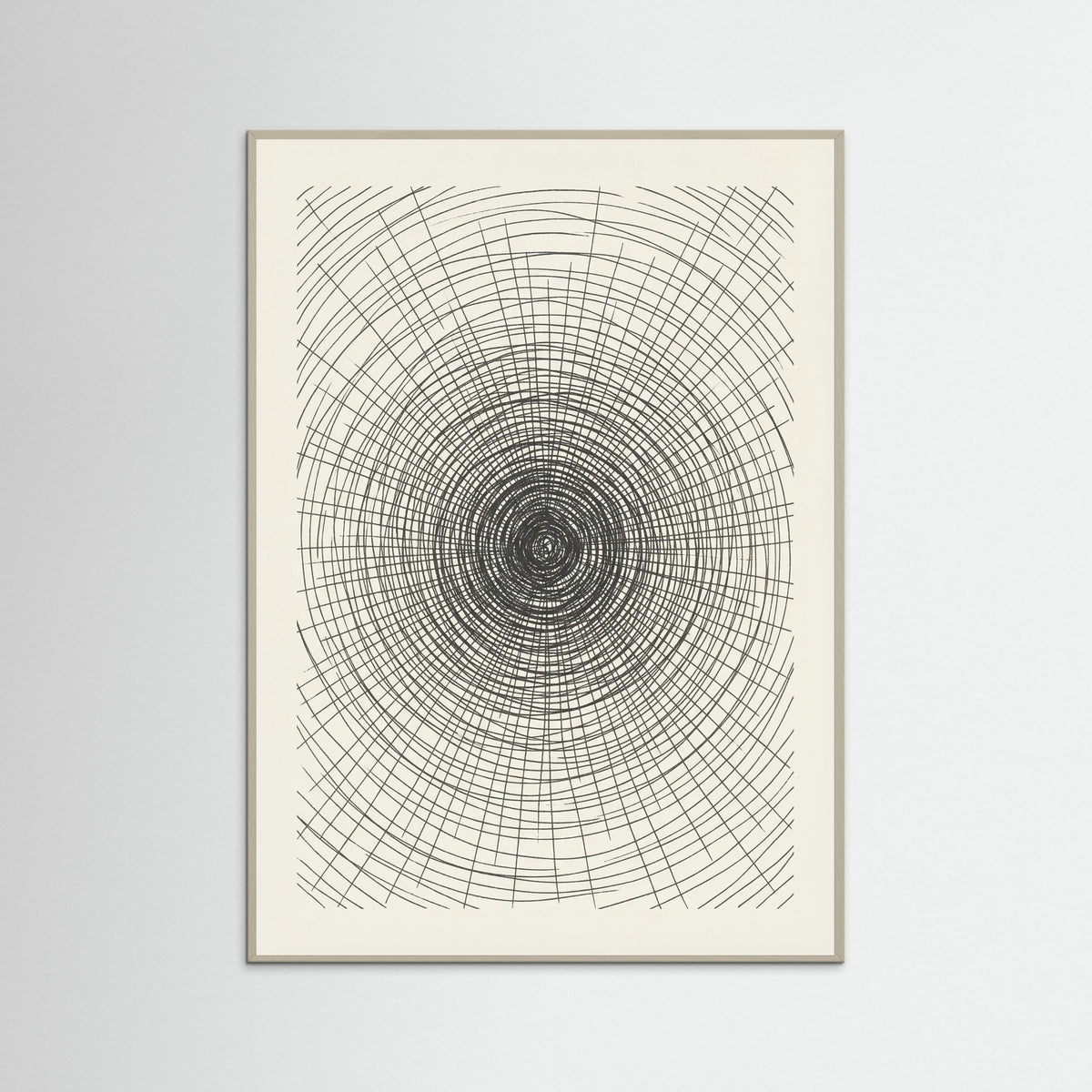 Grey Wood Woven Grid Study