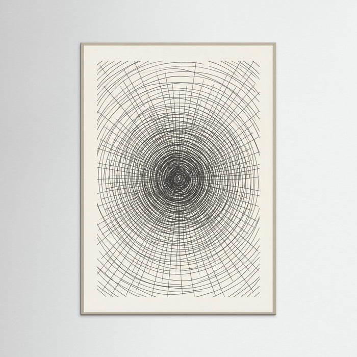 Grey Wood Woven Grid Study