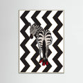 Zebra Heels Zigzag Poster – plakat og kunsttryk
