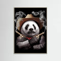 Grey Wood panda crossgun Poster