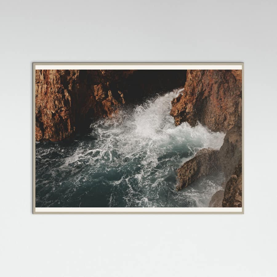 sea waves and rocks Poster – plakat og kunsttryk