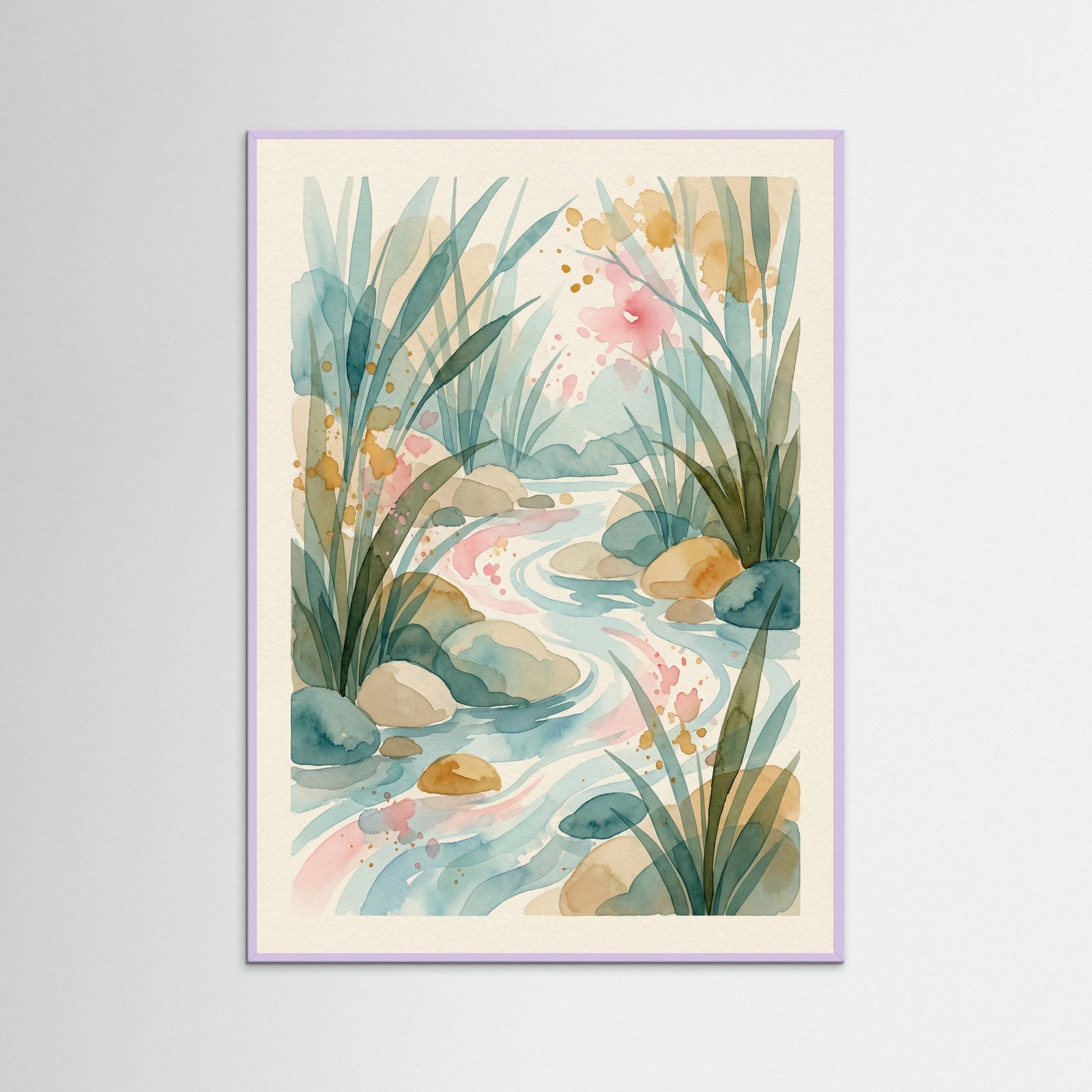 Lilac Wood Abstract Bloom Symphony