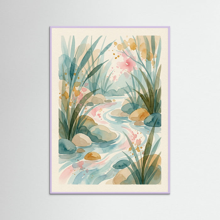 Lilac Wood Abstract Bloom Symphony
