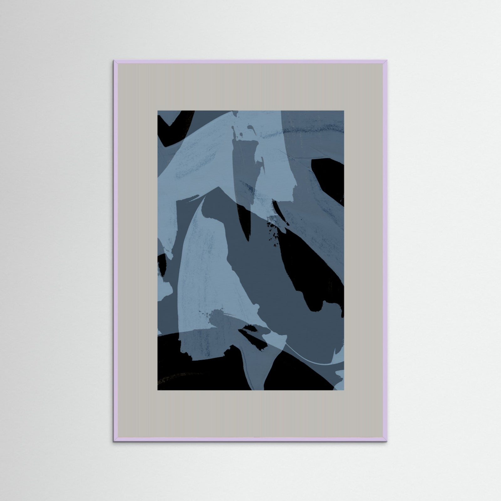 Lilac Wood Abstract Brush Strokes 60Y Poster