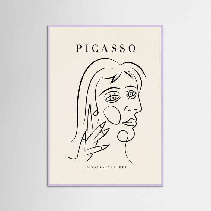 Lilac Wood Abstract Contour Portrait