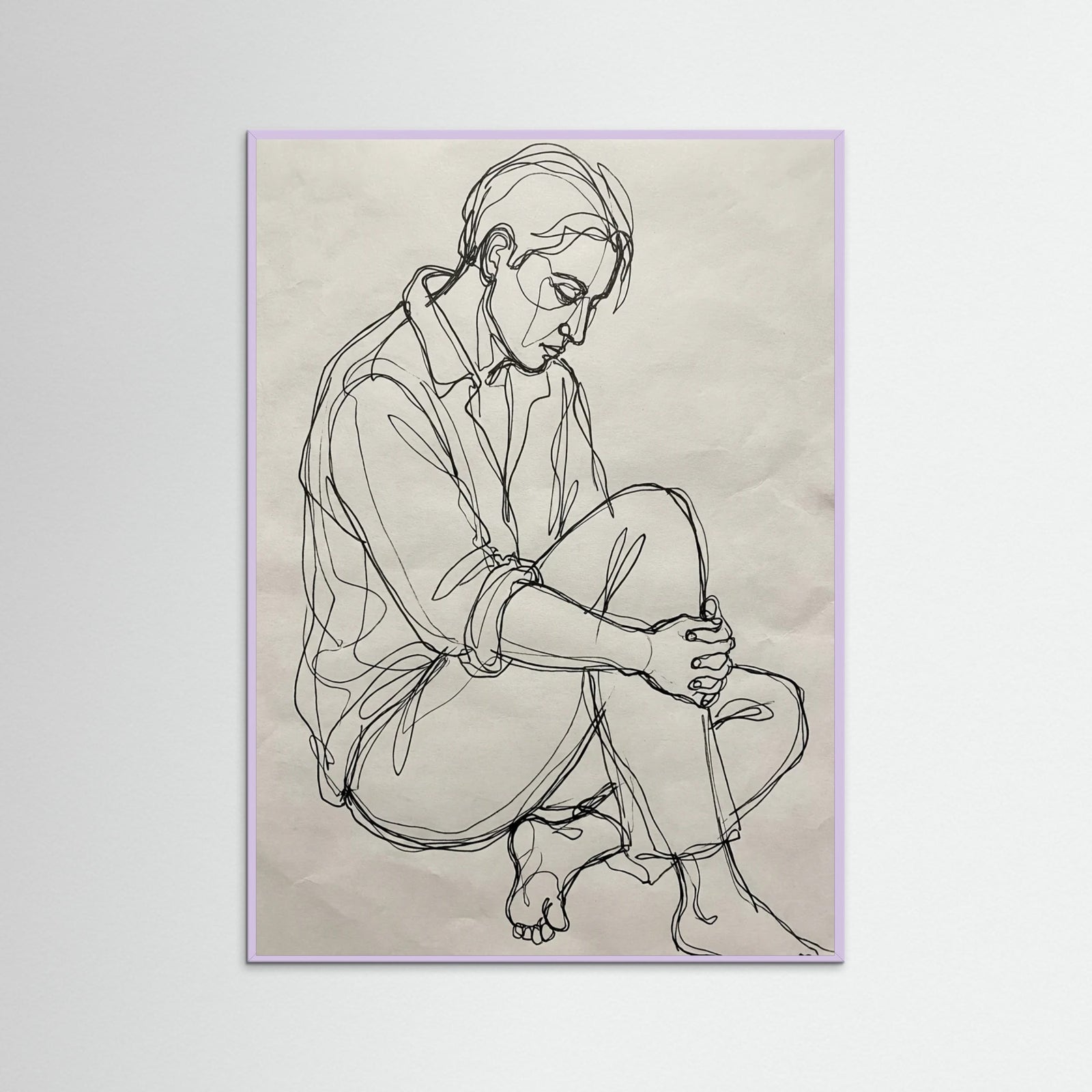 Lilac Wood Abstract Contour