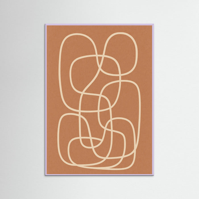 Lilac Wood Abstract Contours