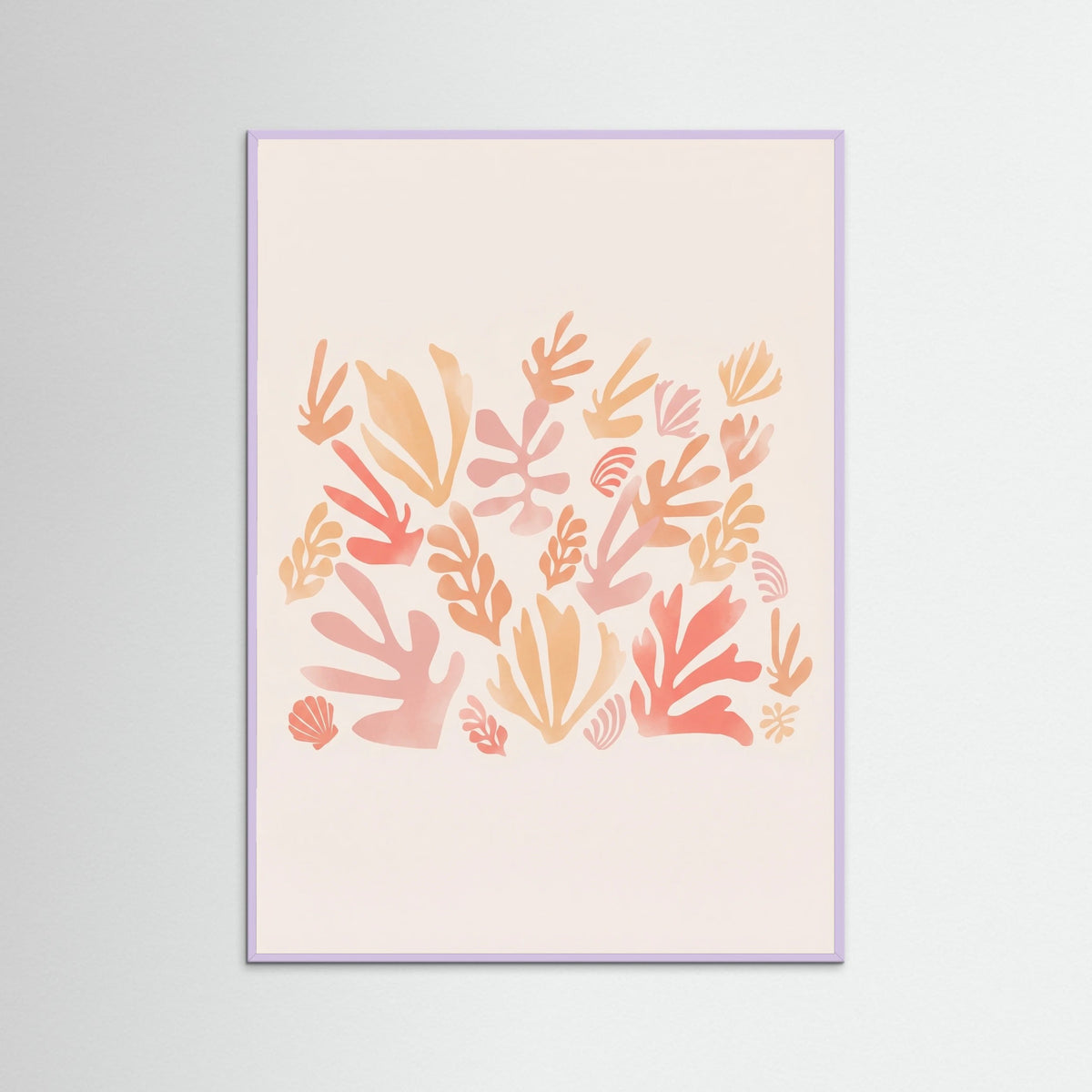 Lilac Wood Abstract Coral Garden
