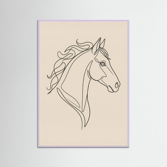 Lilac Wood Abstract Curly Portrait