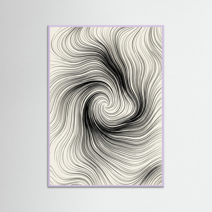 Lilac Wood Abstract Currents