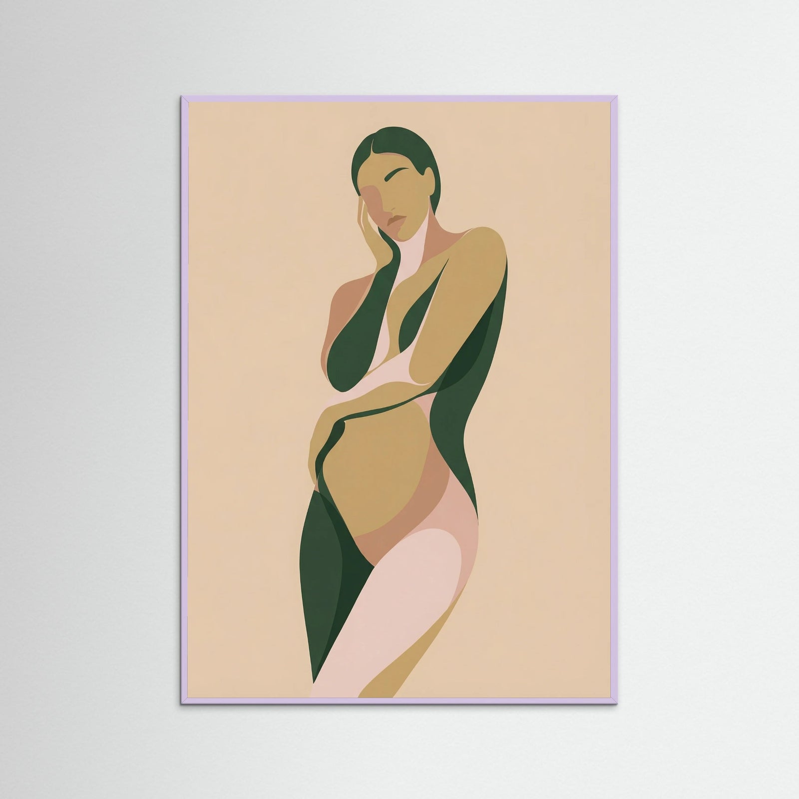 Lilac Wood Abstract Embrace Beige