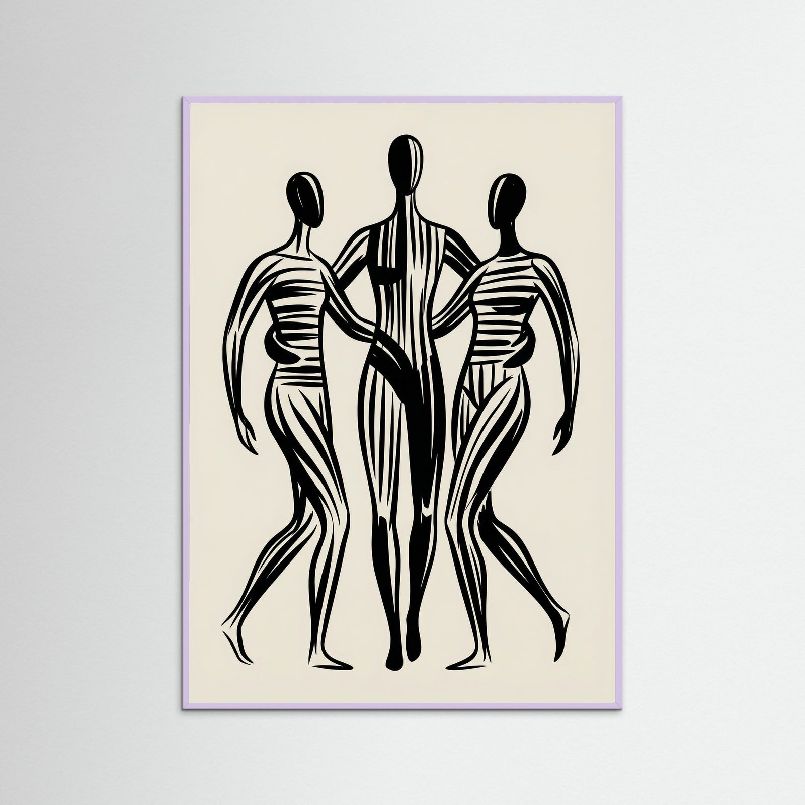 Lilac Wood Abstract Embrace