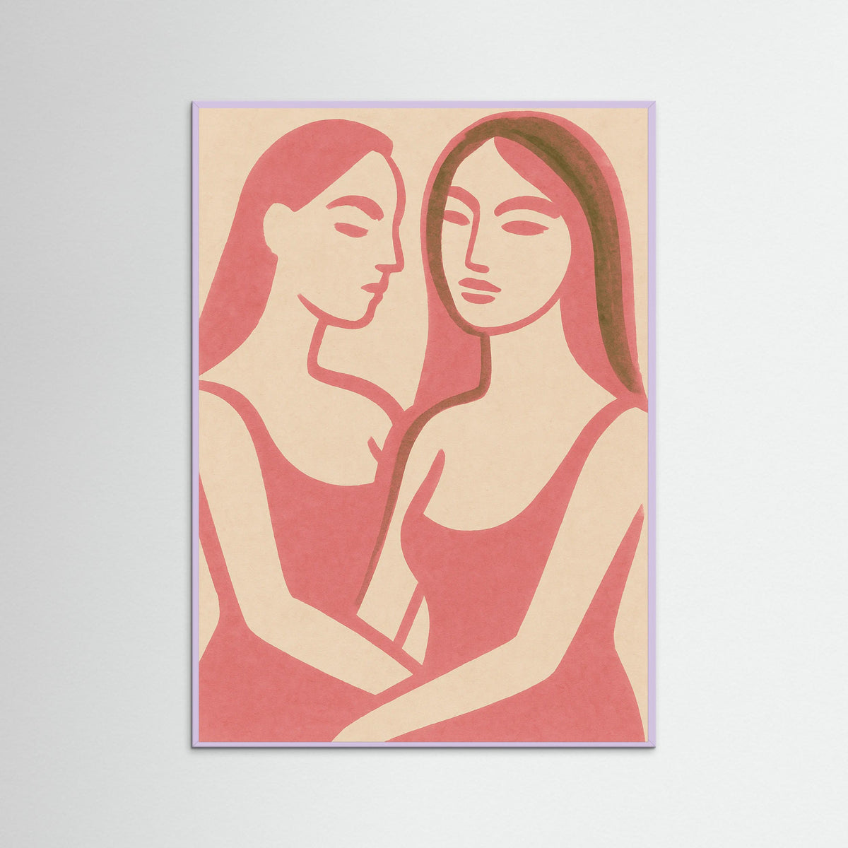 Lilac Wood Abstract Face