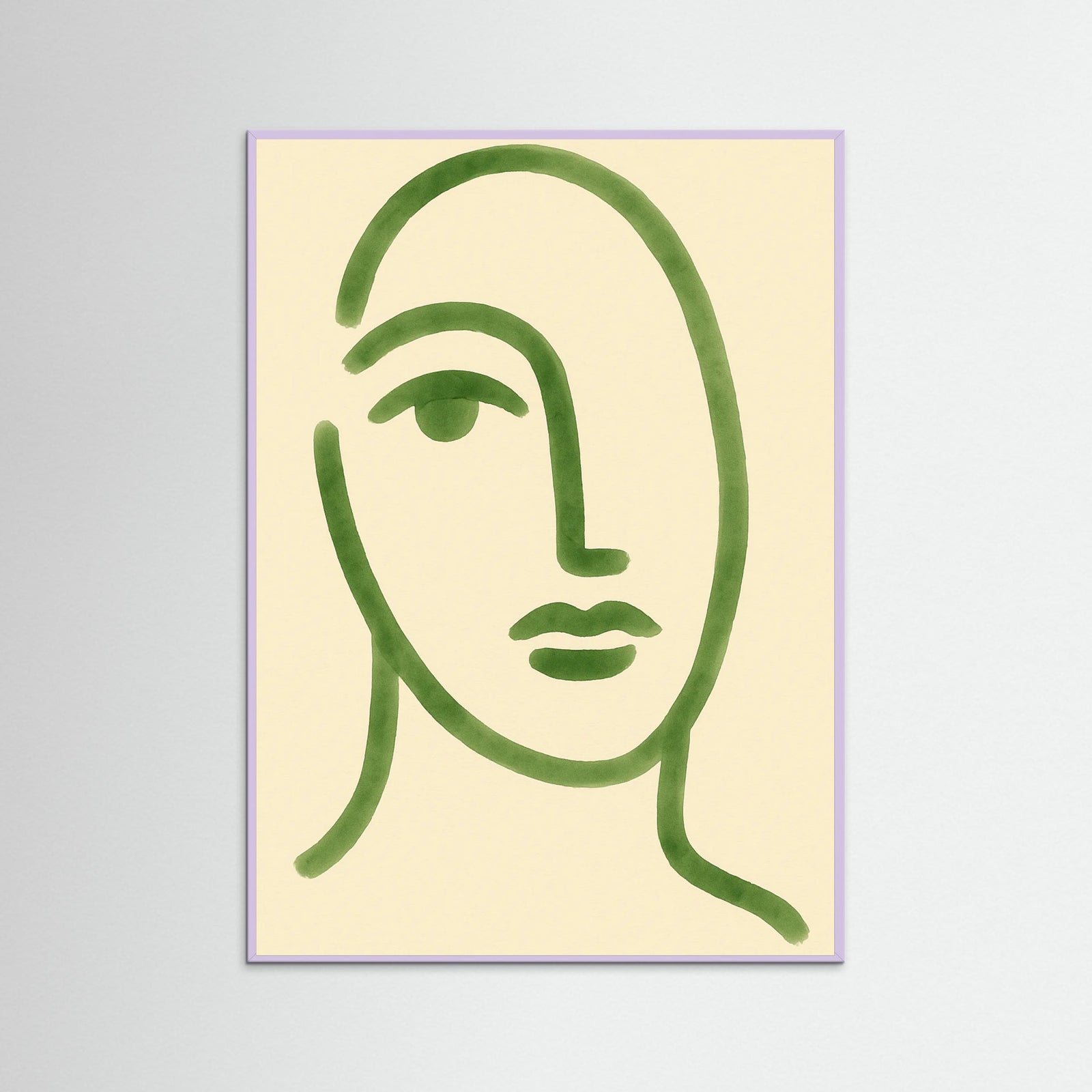 Lilac Wood Abstract Faces