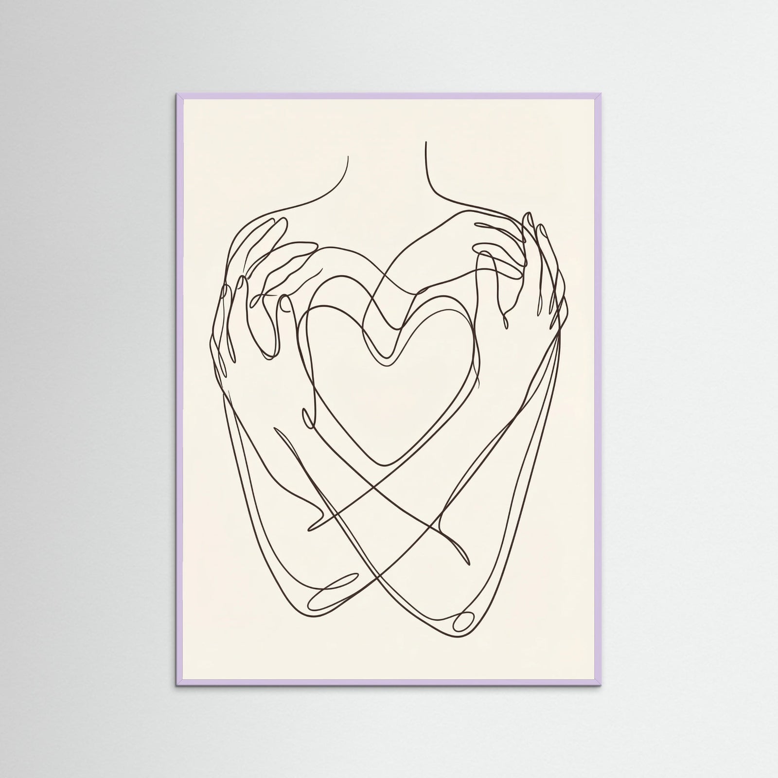 Lilac Wood Abstract Faces