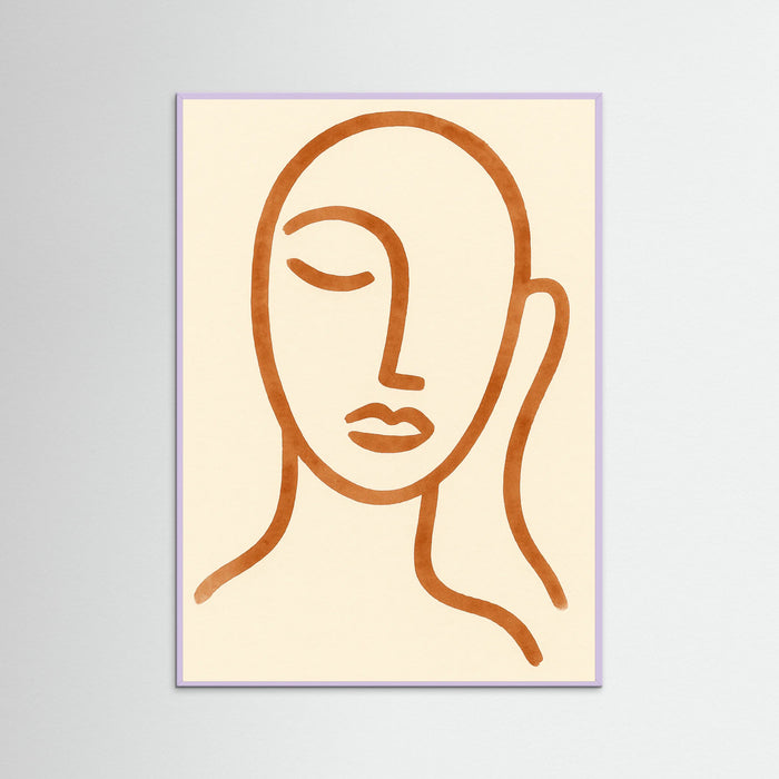Lilac Wood Abstract Faces
