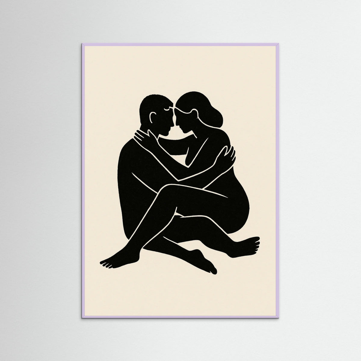 Lilac Wood Abstract Figure