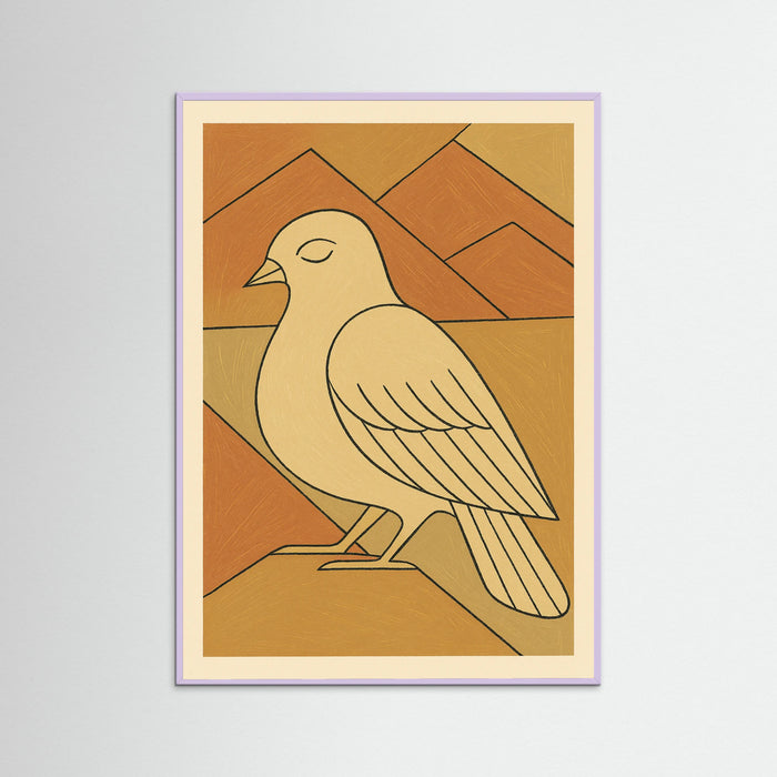 Lilac Wood Abstract Figure