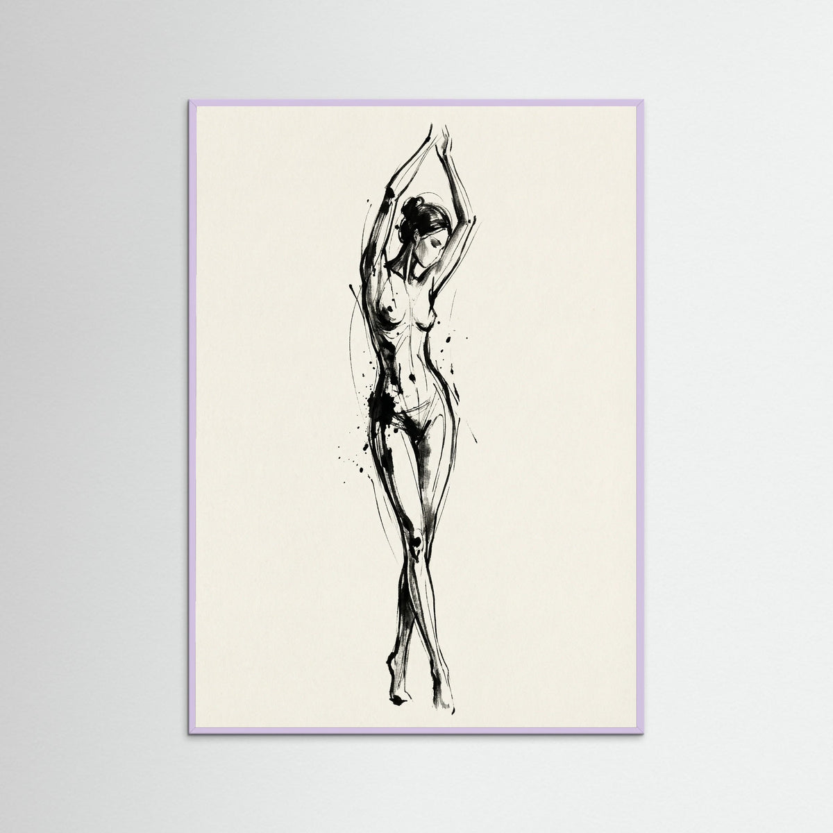 Lilac Wood Abstract Gaze Black