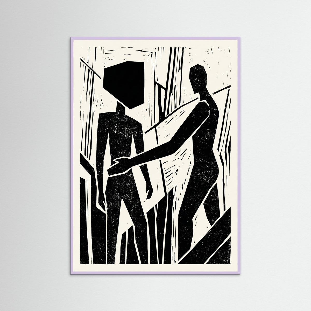 Lilac Wood Abstract Gaze