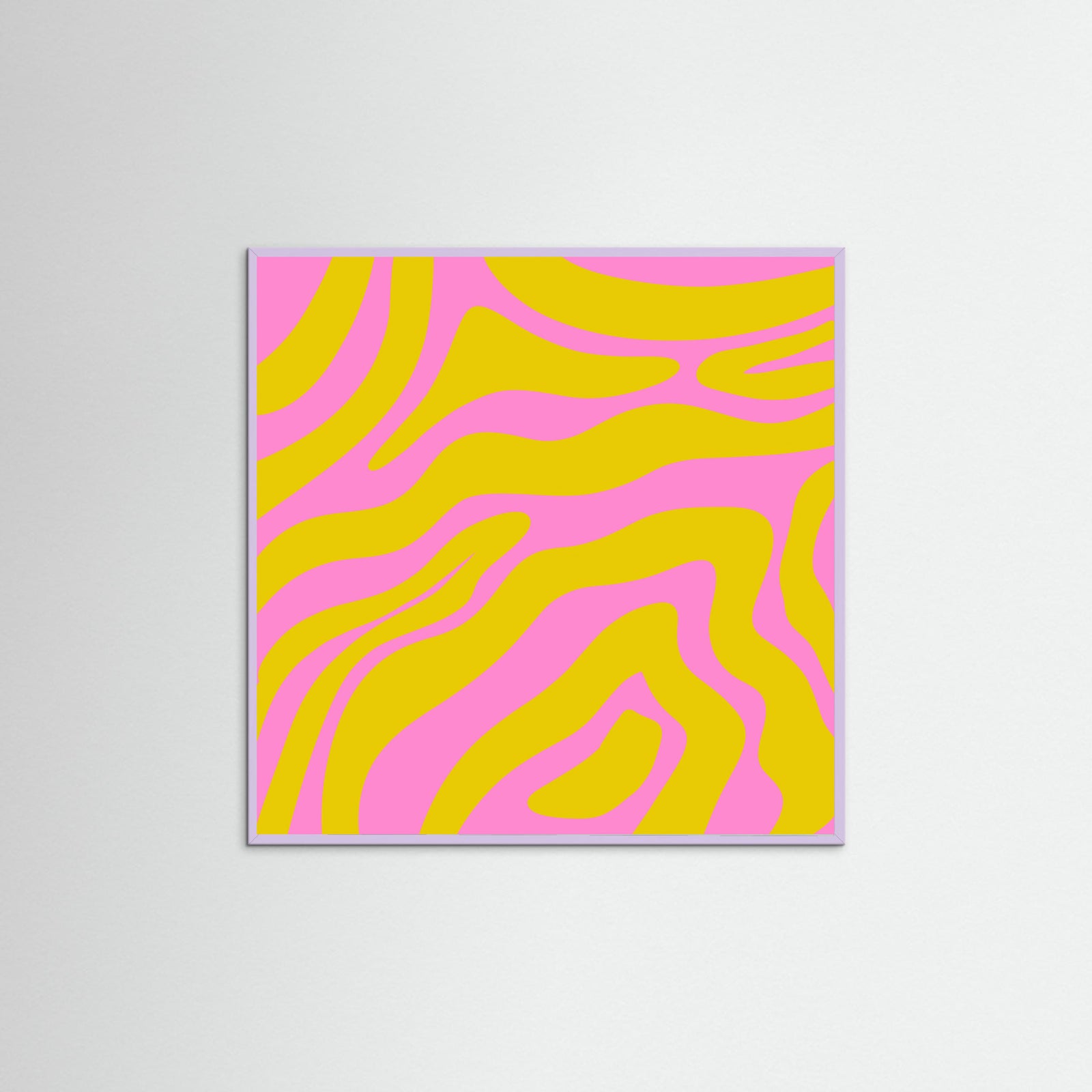 Lilac Wood Abstract Lines and Yellow and Pink Poster
