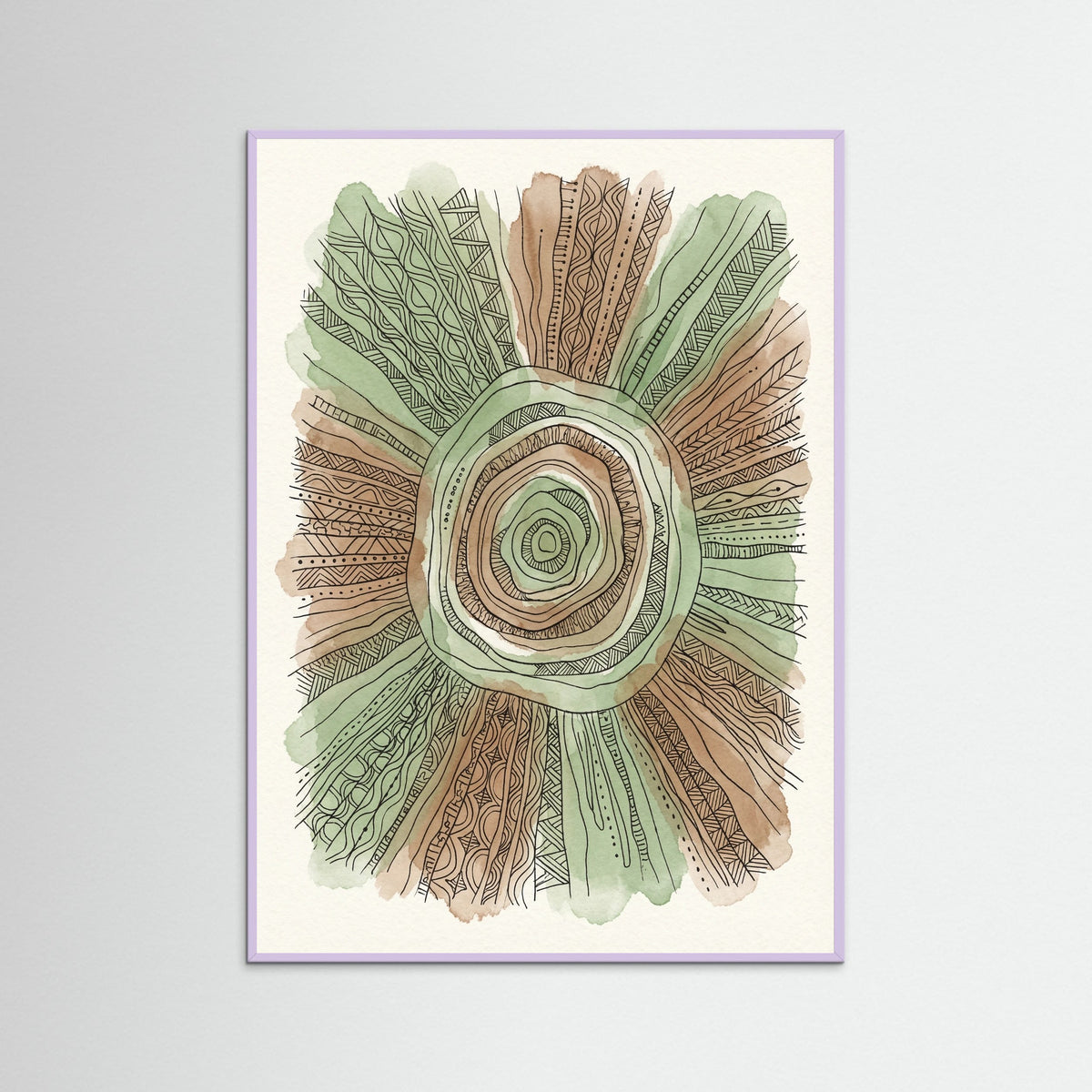 Lilac Wood Abstract Pattern Bands