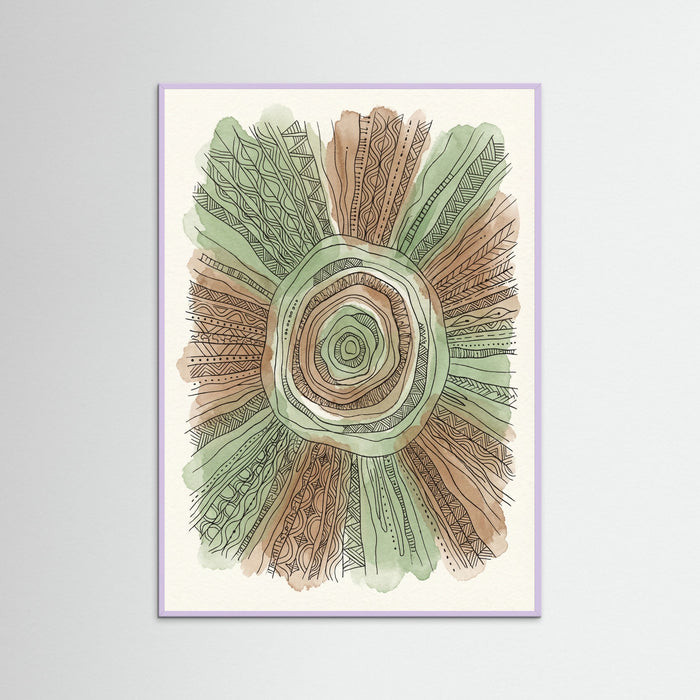 Lilac Wood Abstract Pattern Bands
