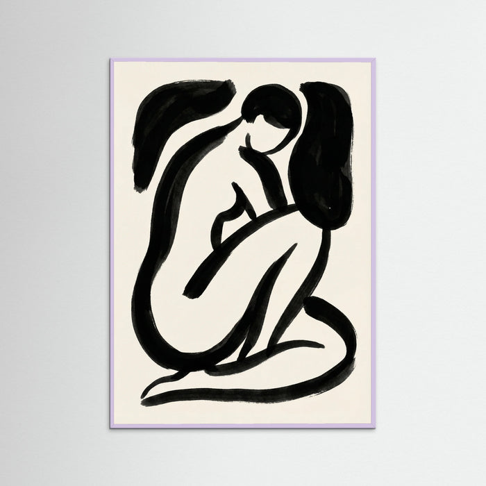 Lilac Wood Abstract Recline