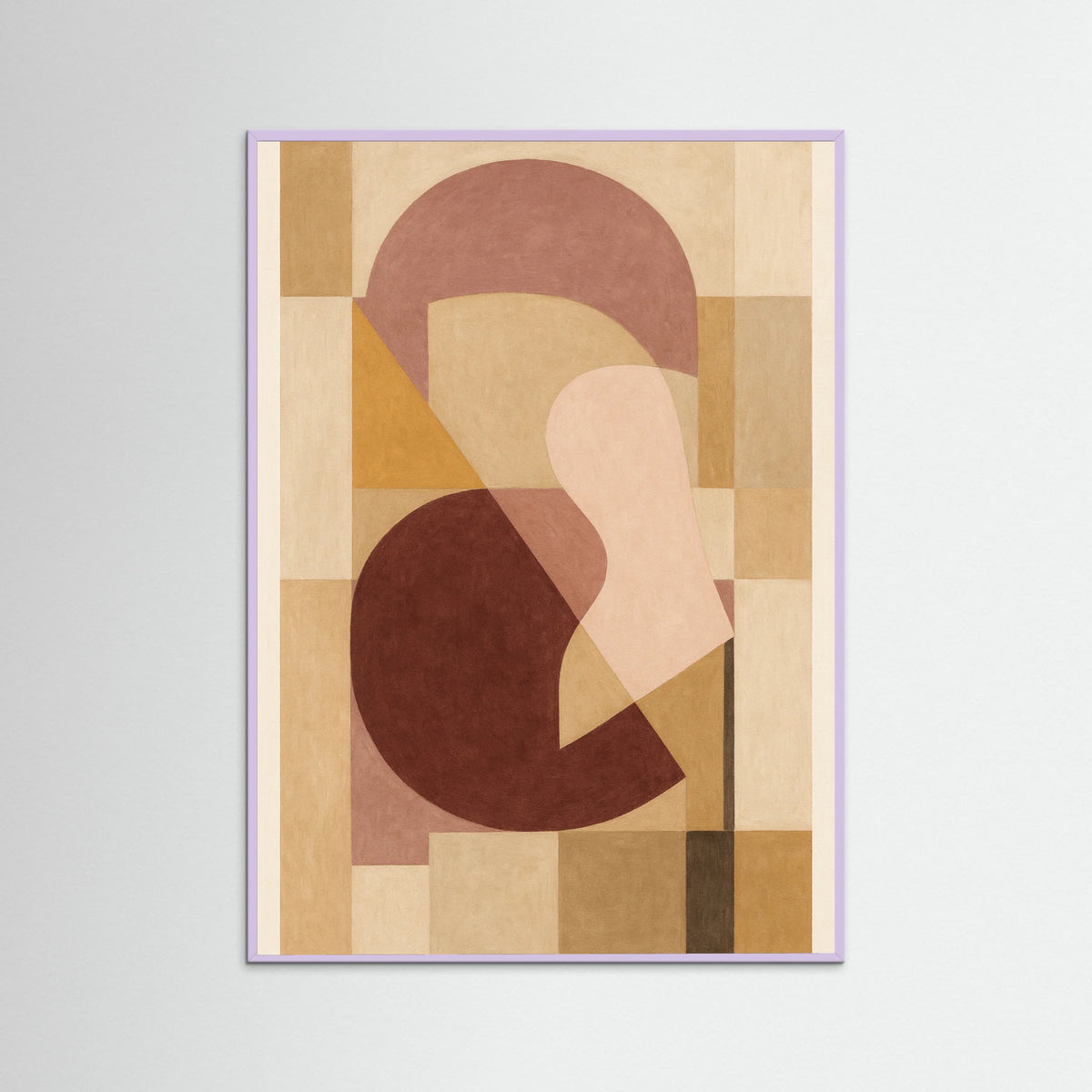 Lilac Wood Abstract Red Forms