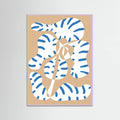 Abstract Shapes Flower Tiger print Poster – poster and art print