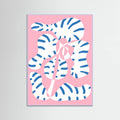Plakat Abstract Shapes Flower Tiger print – plakat i druk artystyczny