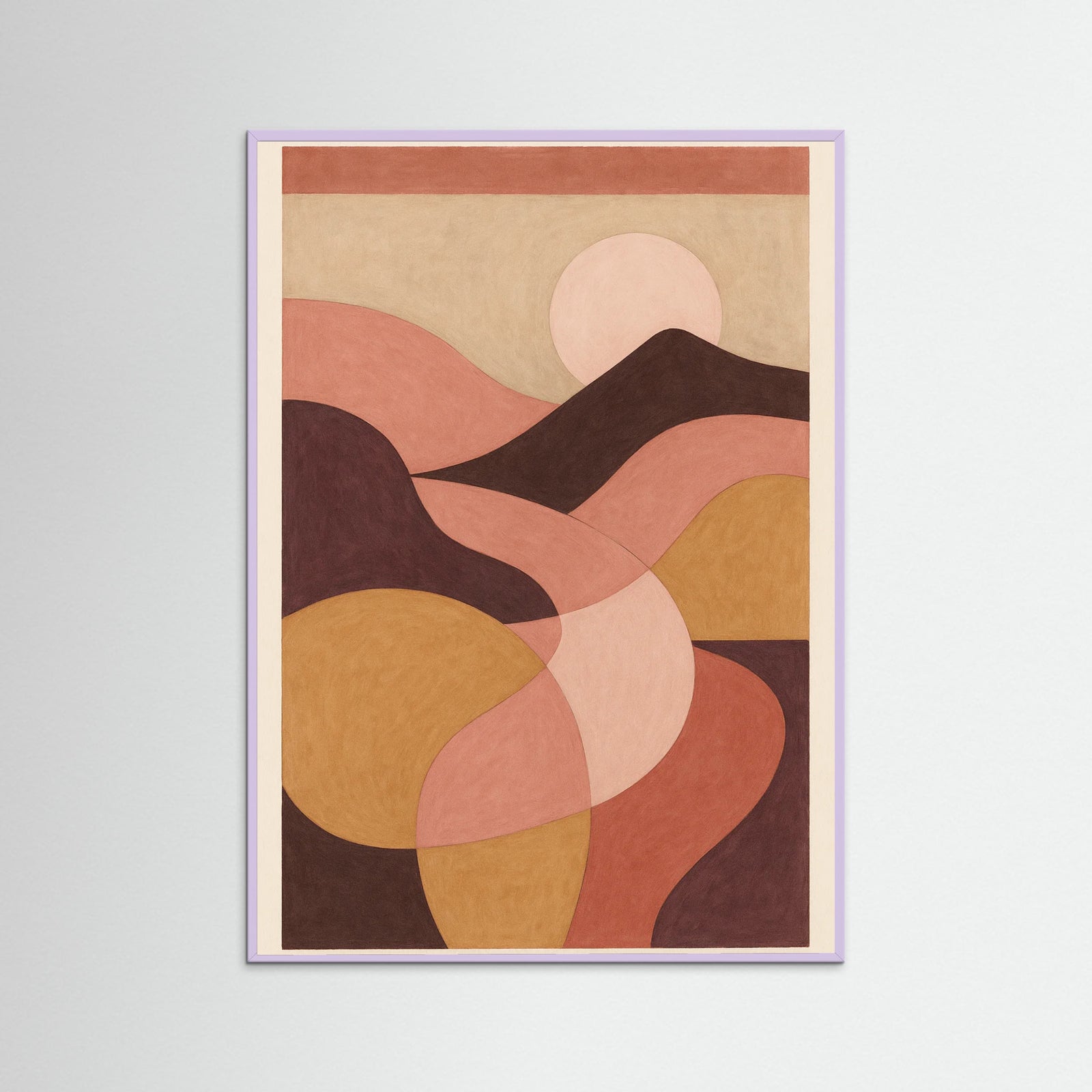 Lilac Wood Abstract Shapes