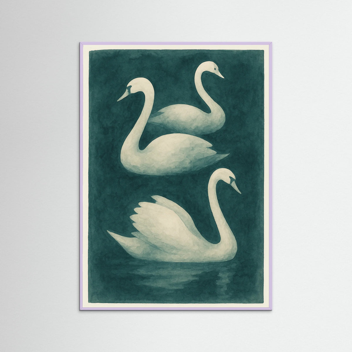 Lilac Wood Abstract Shapes