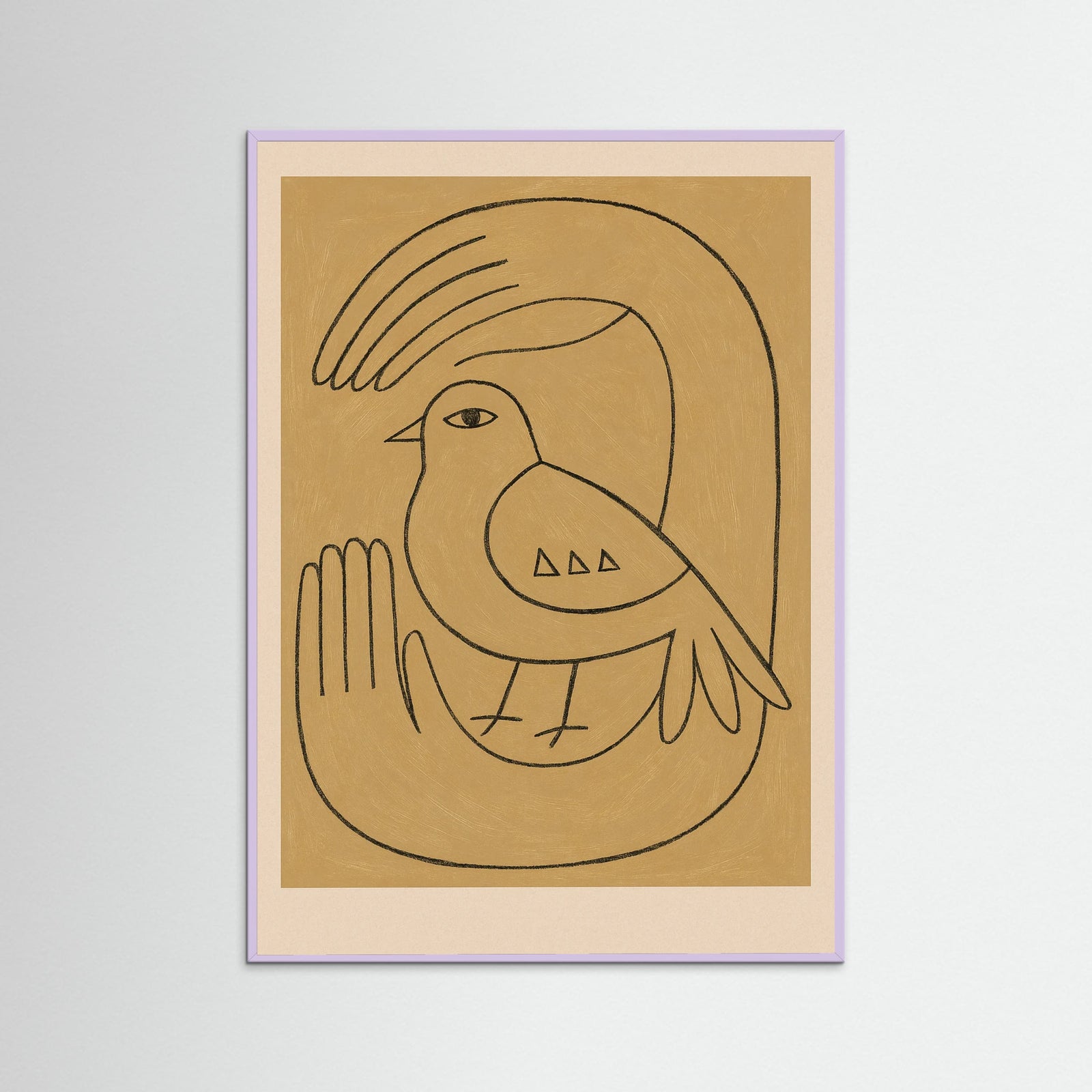 Lilac Wood Abstract Silhouette