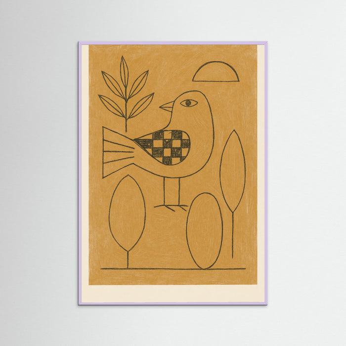 Lilac Wood Abstract Sitting Figure