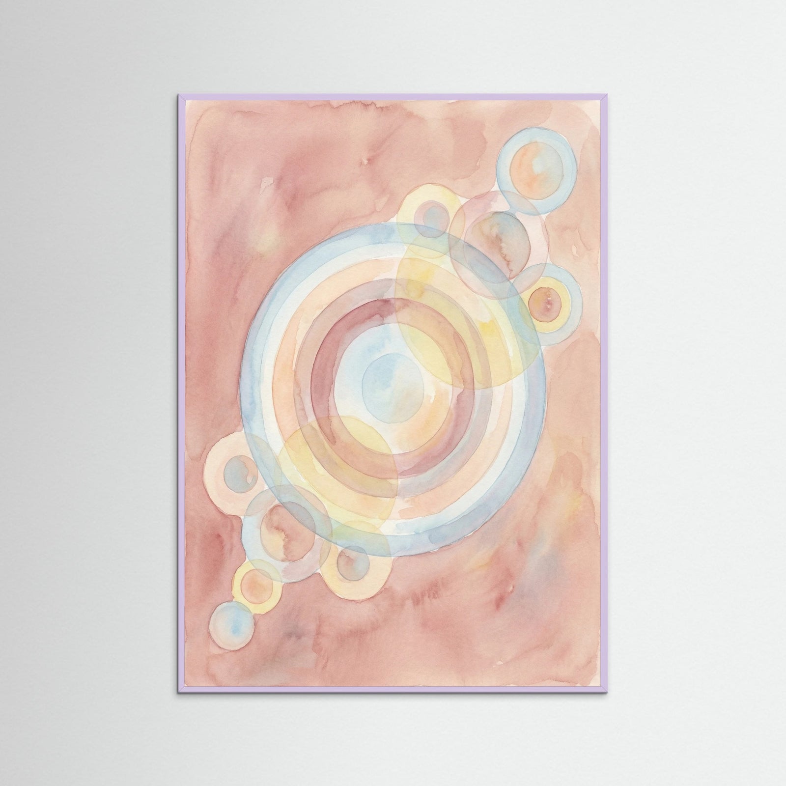 Lilac Wood Abstract Spheres