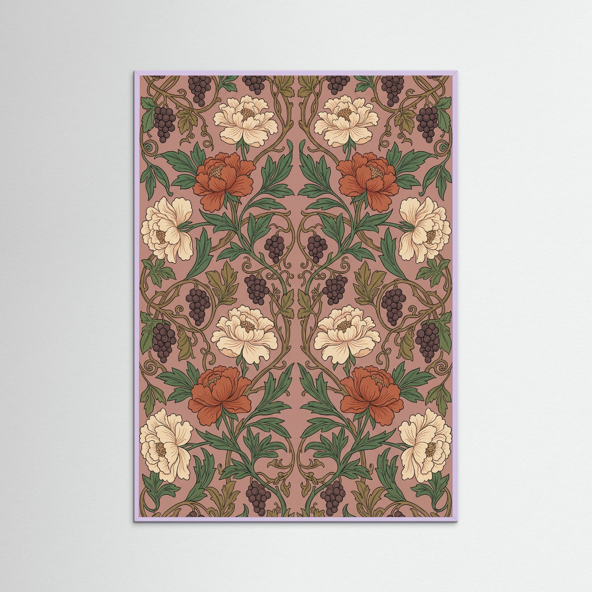 Lilac Wood Acanthus Arabesque