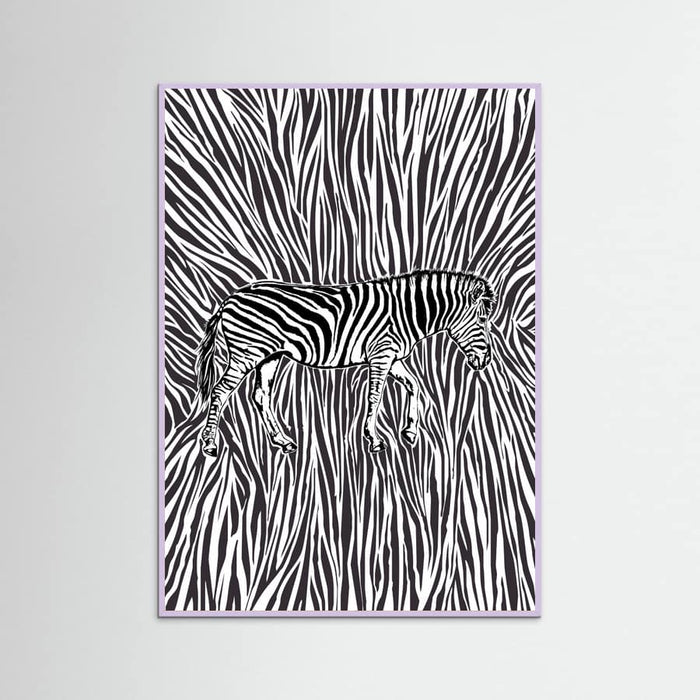 African Zebra striking camouflage -juliste – juliste ja taidepainatus