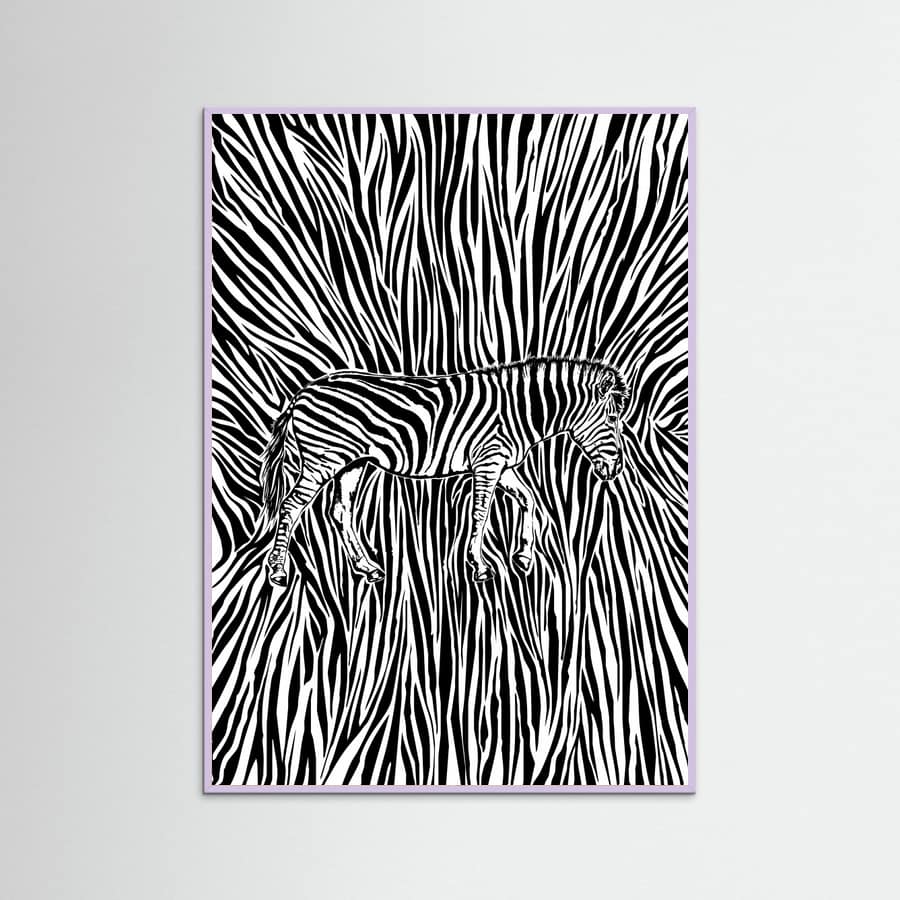 African Zebra striped camouflage -juliste – juliste ja taidepainatus