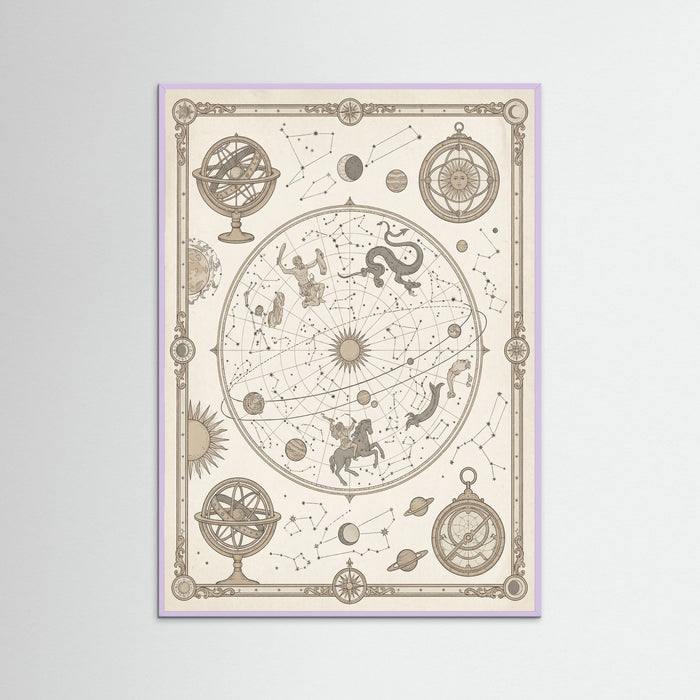 Lilac Wood Aged World Atlas