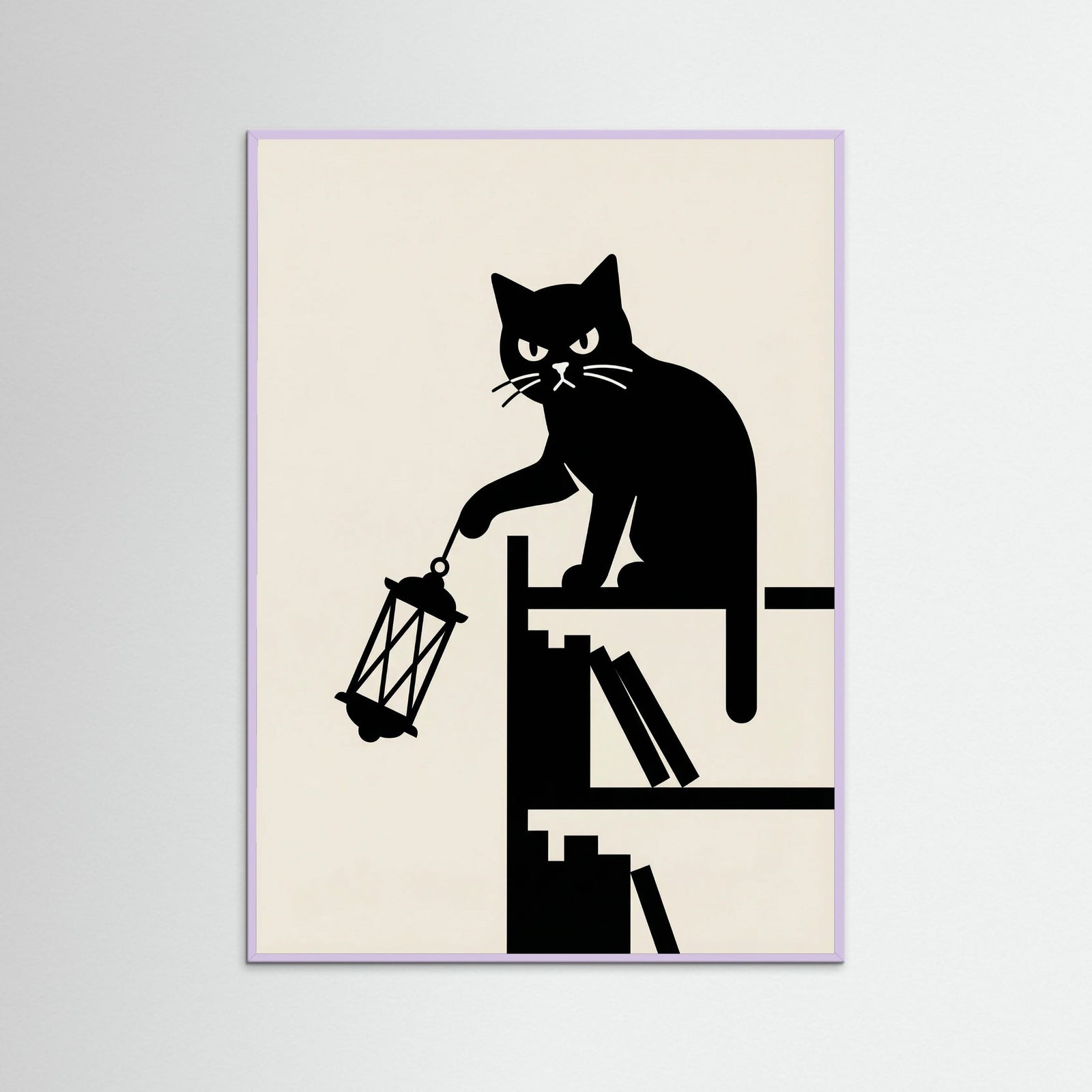 Lilac Wood Angry Neko