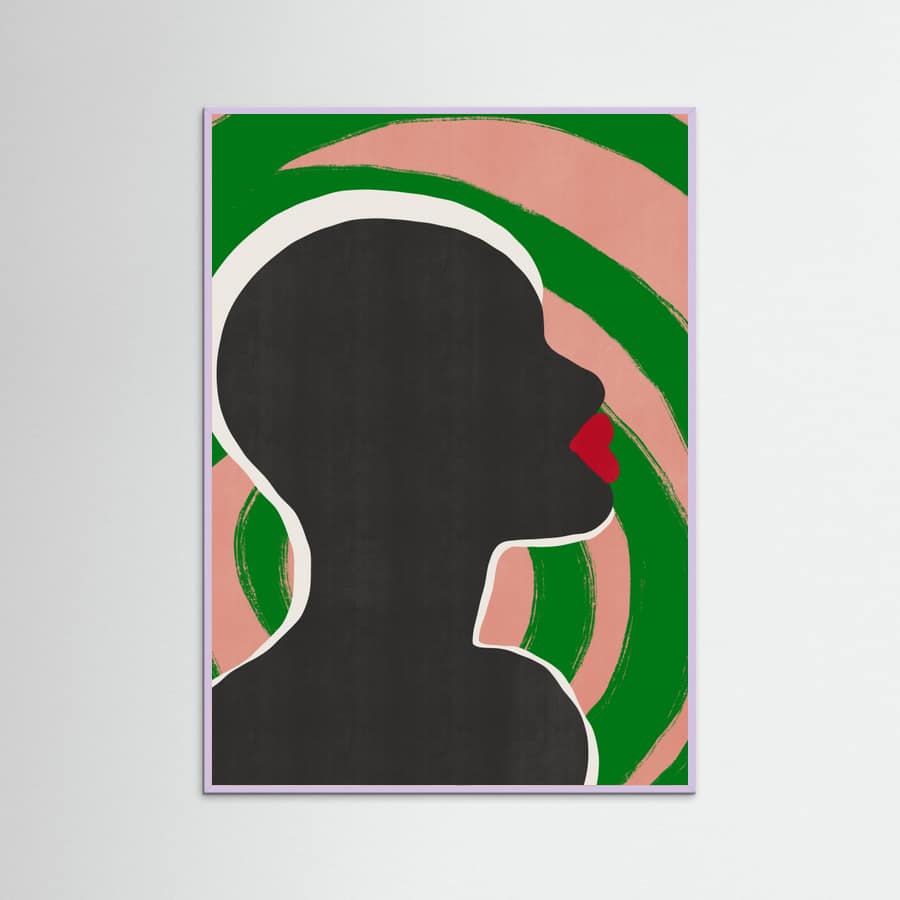 Anonymous Portrait In Green Spiral Poster – poster and art print